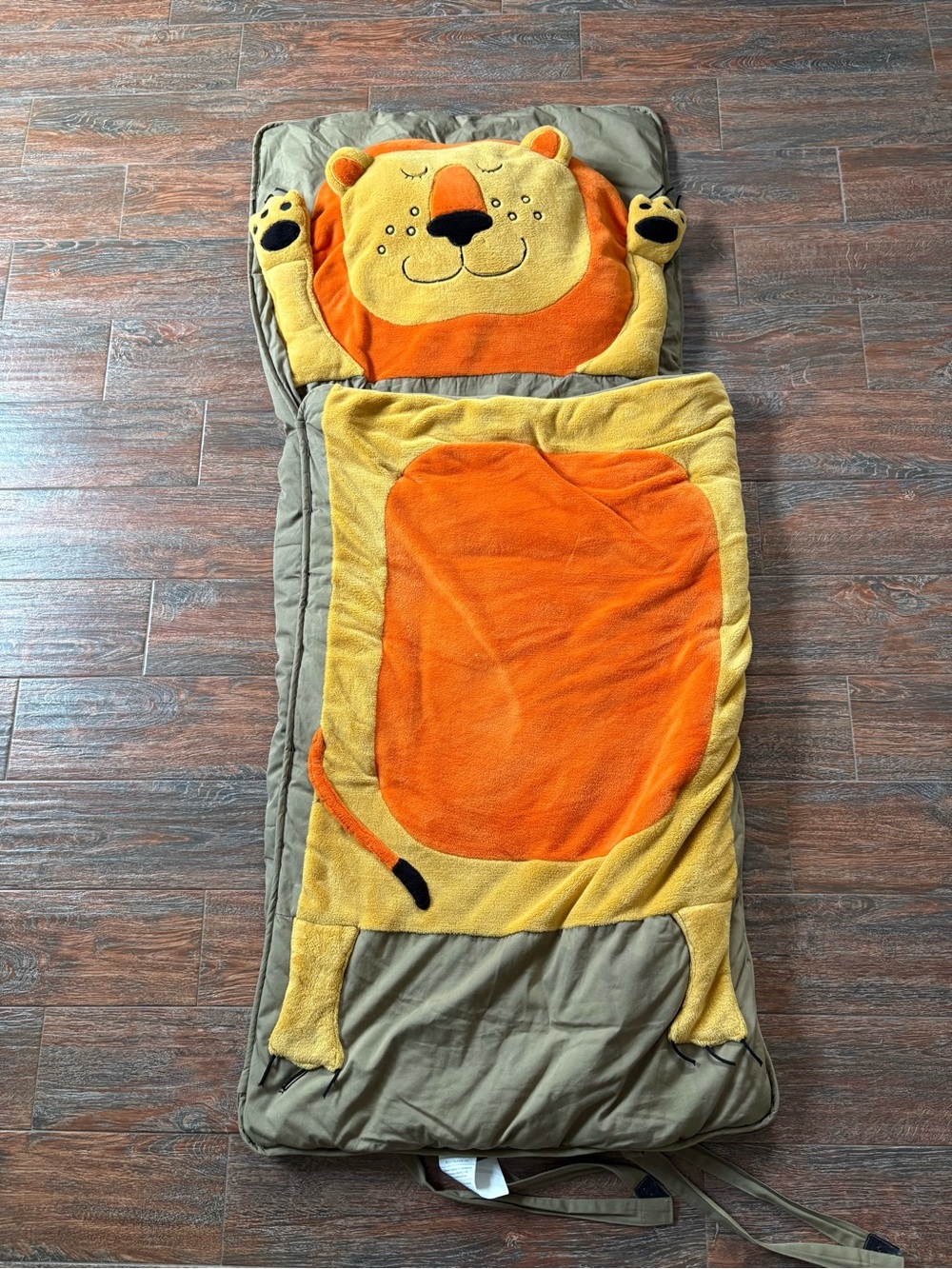 Land of Nod Kids Sleeping Bag Lion Sleep Nap Mat Outdoor Fun